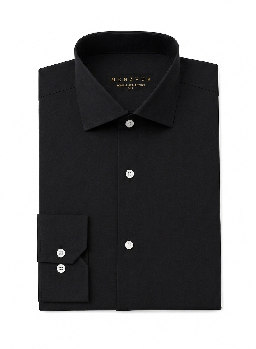 Plain Black Formal Shirt